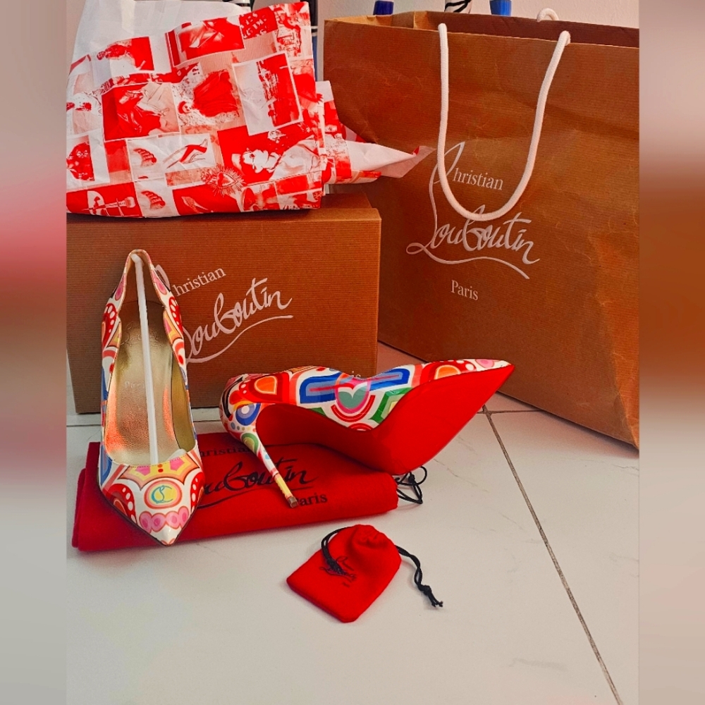 Christian Louboutin Multicolor Heels NEW! WITH DUST BAG & BOX & GIFT WRAP